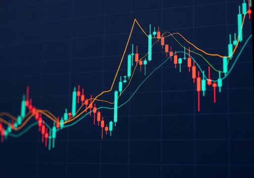 Stock market chart financial graph - Powered by Adobe