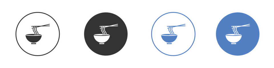Noodles icon symbol set. vector graphic design