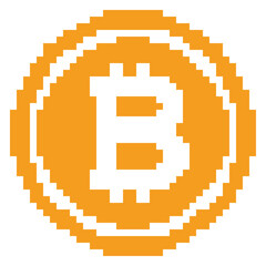 Fototapeta premium Bitcoin Pixel