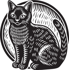 Black and white striped wild cat animal head vector design illustration