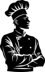 Chef Hat Icon Vector, Minimalist Cooking Symbol for Restaurant and Kitchen Design