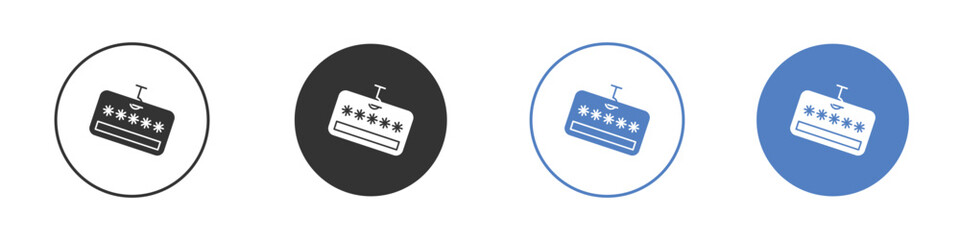 Password phishing icon symbol set. vector graphic design