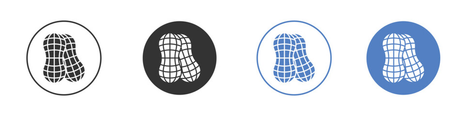 Peanut icon symbol set. vector graphic design