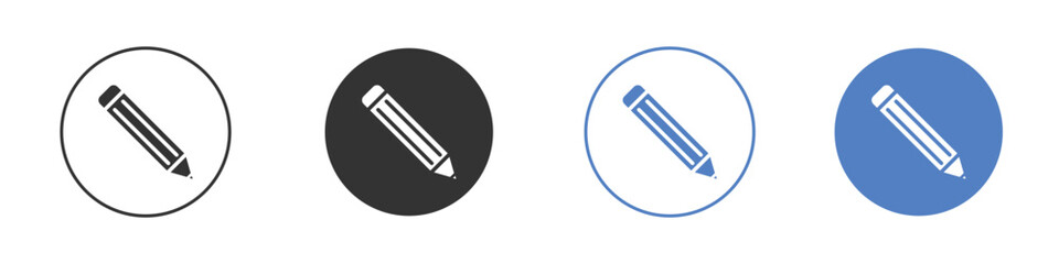 Pencil icon symbol set. vector graphic design