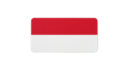 3D Rendered Indonesian National Flag Isolated on Transparent Background