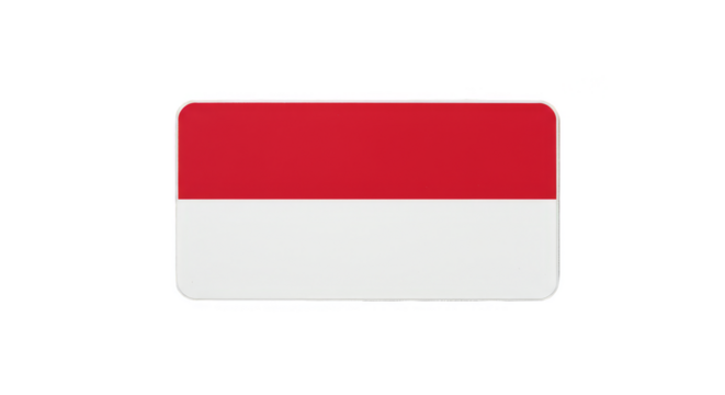 3D Rendered Indonesian National Flag Isolated on Transparent Background