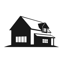House silhouette logo, real estate symbol, real estate architecture vector, building icon, real estate design	