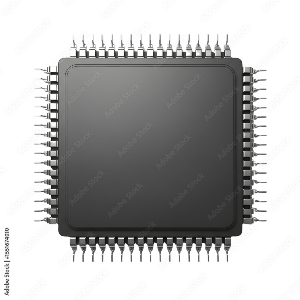 Aufkleber computer microchip isolated on transparent background