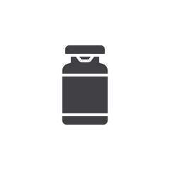 Vaccine vial solid glyph icon