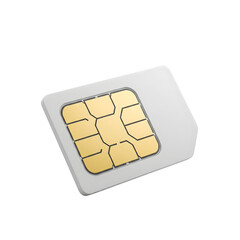 A sim card isolated on transparent background used for mobile phones and cellular communication © Png guru