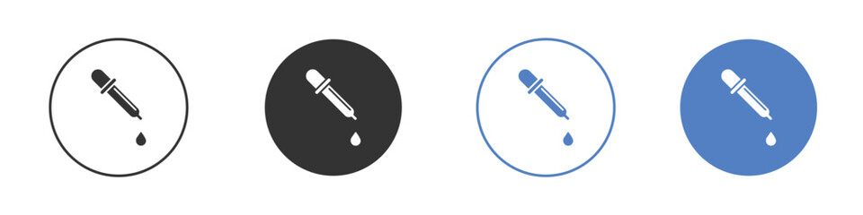 Pipette icon symbol set. vector graphic design