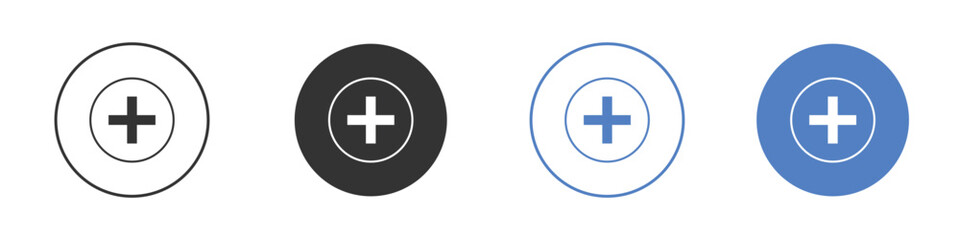 Obraz premium Plus icon vector, Symbol, logo illustrations