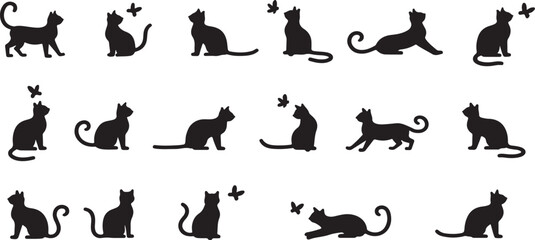 A set of black cat silhouettes illustrates domestic feline pets
