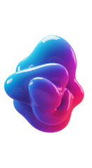 Abstract Background Image of Pixelated Gradient Blob Smooth Digital Art