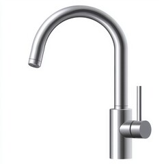 Modern Stainless Steel Kitchen Faucet With Arc Spout
