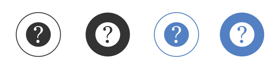 Question icon symbol set. vector graphic design