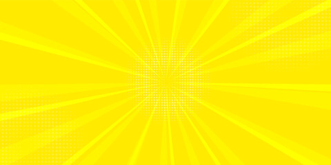 Obraz premium Pop art background. Pattern yellow colored. Comic sunbeam background. Vector illustration. EPS 10