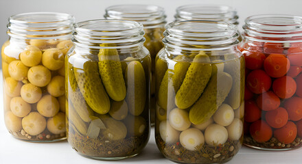jar of pickled cucumbers
