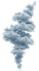 Abstract Smoke Cloud Isolated on Transparent Background 3D Render