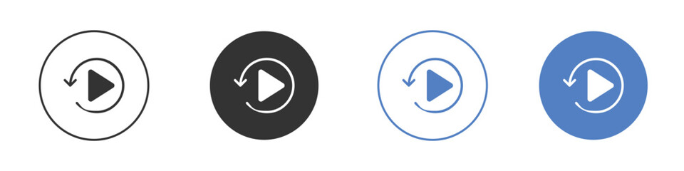 Replay icon vector, Symbol, logo illustrations