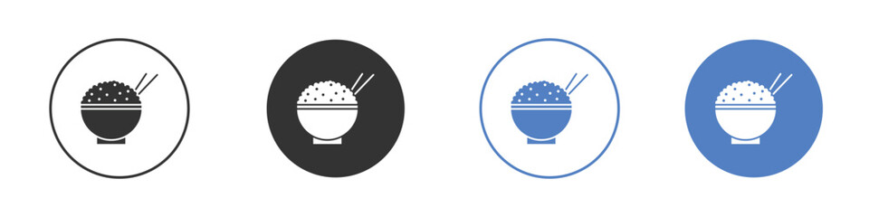 Rice bowl icon vector, Symbol, logo illustrations