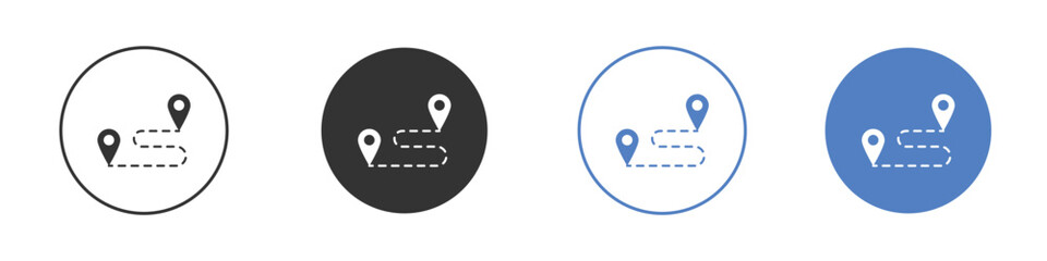Route icon vector, Symbol, logo illustrations