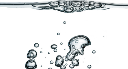 Aqua Bubbles Transparent Background Water Texture Refreshing Illustration