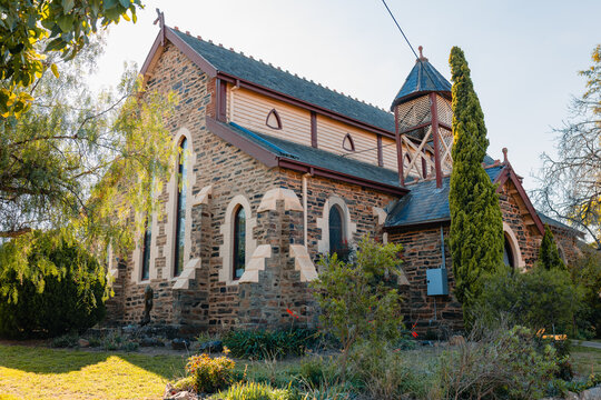 Historic stone church building in Gulgong New South Wales