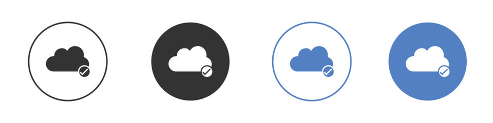 Saved to drive icon symbol set. vector graphic design