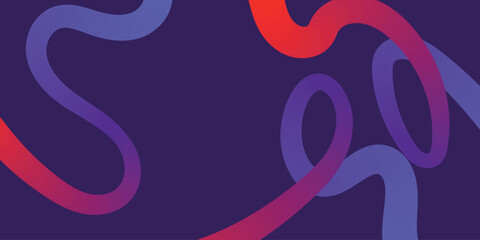 Obraz premium Abstract Wavy Ribbon Loop with Fluid Motion