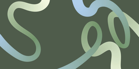 Abstract Wavy Ribbon Loop with Fluid Motion