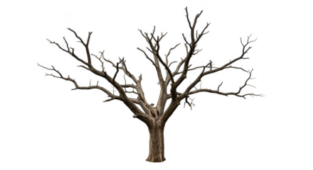Bare Tree Silhouette Transparent Background Isolated Dead Nature Branch