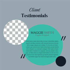 Minimalist Circular Client Testimonial Layout