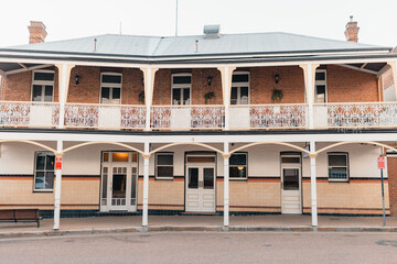 Historic Australian pub in rural goldrush town of Gulgong, New South Wales