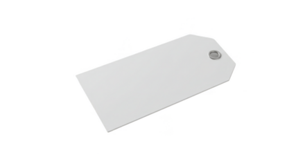 Blank White Tag with String Empty Cardboard Paper Transparent PNG