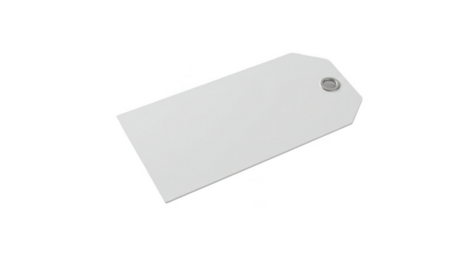 Blank White Tag with String Empty Cardboard Paper Transparent PNG