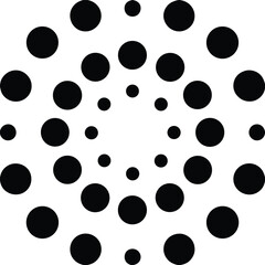 Concentric circles pattern in black on white background representing geometric design concept.