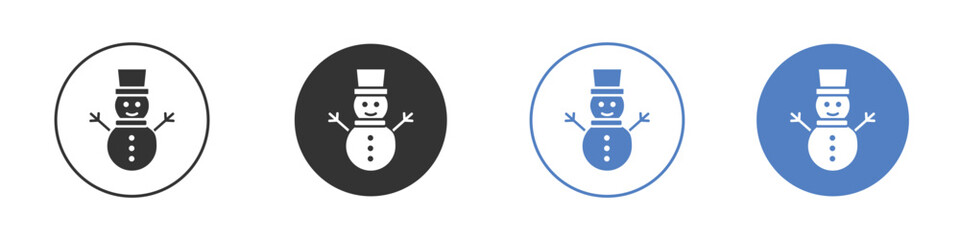 Snowman icon vector, Symbol, logo illustrations