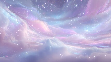 A vibrant and detailed picture of a nebula filled with stars, cosmic dust, and radiant gases is situated in the depths of outer space