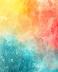 Fototapeta premium abstract background with gradient blue, red and yellow. watercolor paint texture. dye heel. vertical background.