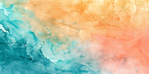Fototapeta premium abstract background with gradient blue, red and yellow. watercolor paint texture. dye heel. background.