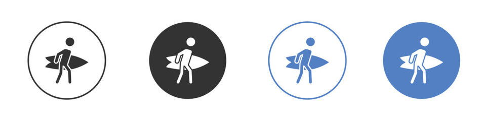 Surfer icon vector, Symbol, logo illustrations