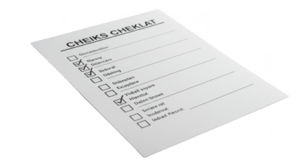 Checklist Form Illustration Task and Sheet with Transparent Background