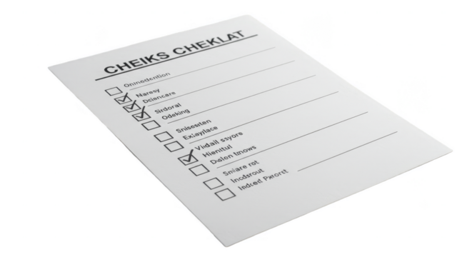 Checklist Form Illustration Task and Sheet with Transparent Background