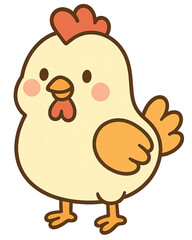 Cute Chick Flashcard – Educational Animal Vocabulary for Kids