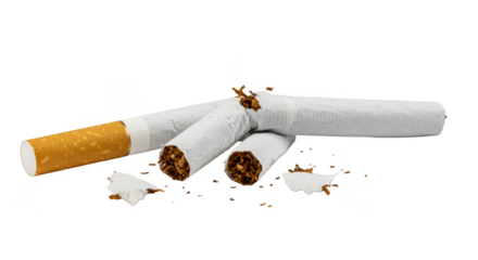 Close Up Group Cigarette Stubs Isolated Bad Addiction Concept Risk