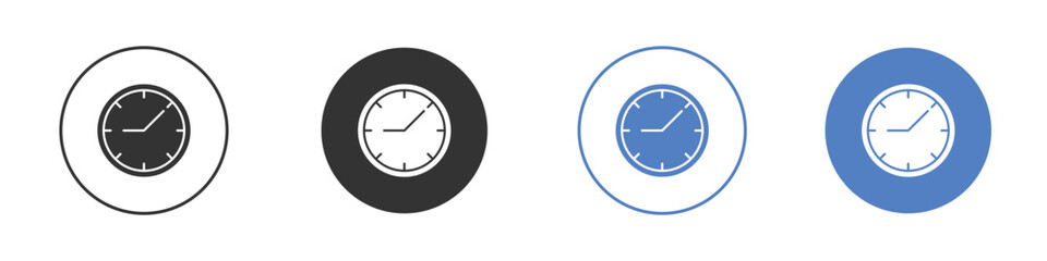 Time icon symbol set. vector graphic design