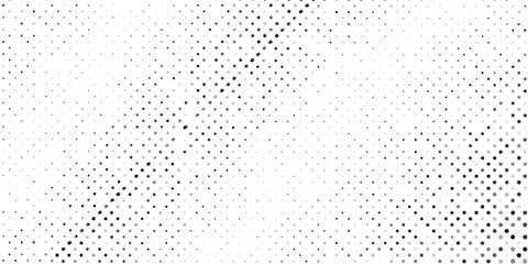 Abstract grunge dotted halftone gradient texture. Vanishing polka dot simple abstract design