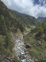 Rupin river in the Himalayan mountains