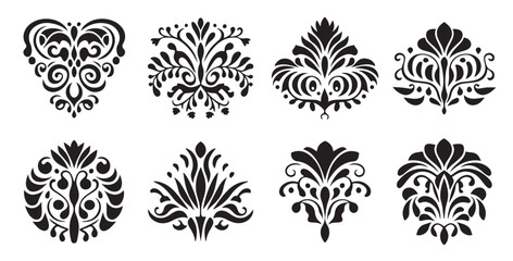 collection floral design white background